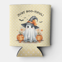 Porta-lata Bela Garota Ghost-Lacey Vestida, Chapéu de Bruxa