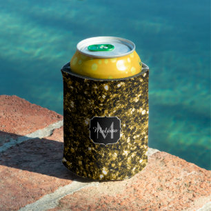 Porta-lata Belo Amarelo Dourado brilha Monograma