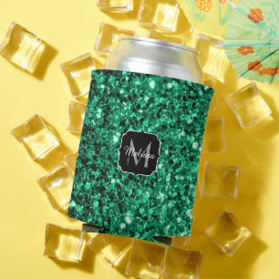Porta-lata Belo Emerald Verde brilha monograma