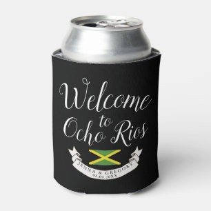 Porta-lata Bem-vindo à Jamaica Personalização de Casamento