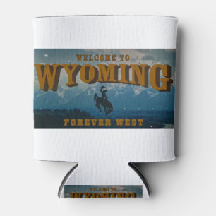 Porta-lata Bem-vindo ao Wyoming Sign