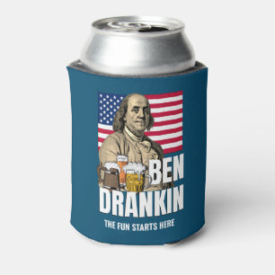 Porta-lata BEN DRANKIN 4 de julho Benjamin Franklin