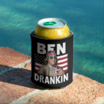 Porta-lata Ben Drankin Beer 4 de julho Vintage Flag Funny<br><div class="desc">Ben Drankin Beer 4 de julho Vintage Flag Funny</div>