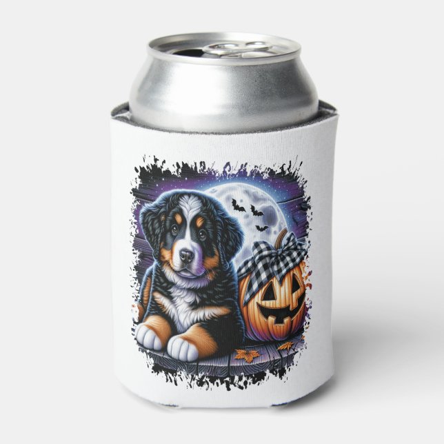 Porta-lata Bernese Mountain Dog Halloween (Can Front)