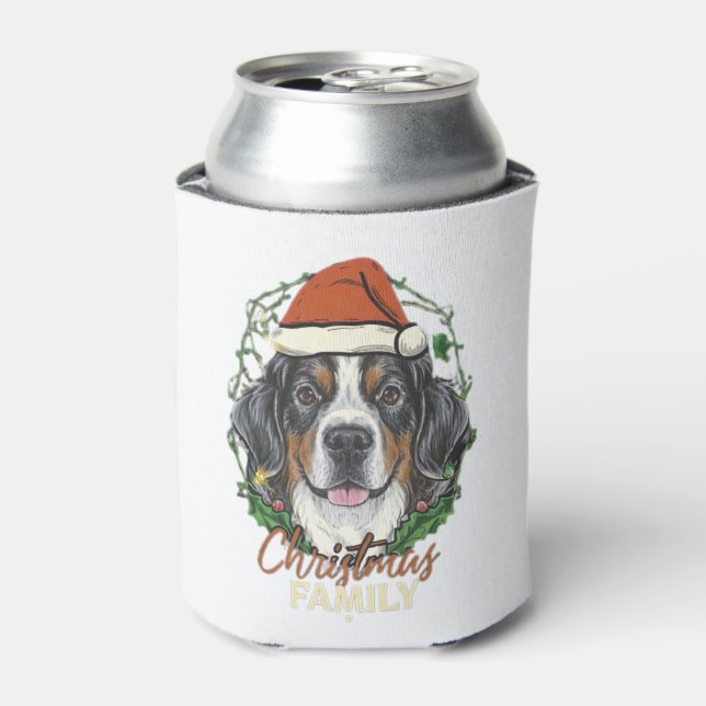Porta-lata Bernese Mountain Dog Ilumina Fama de Natal (Can Front)