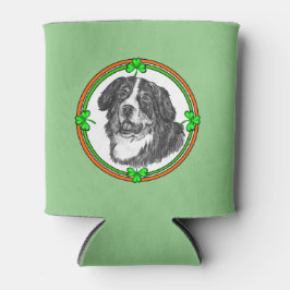 Porta-lata Bernese Mtn Dog Saint Patricks Day