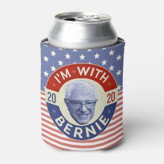 Porta-lata Bernie Sanders Presidente 2020 Foto Retro Democrat