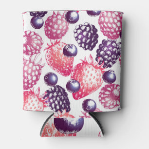 Porta-lata Berries Frescos: Fundo Colorido Vintage.