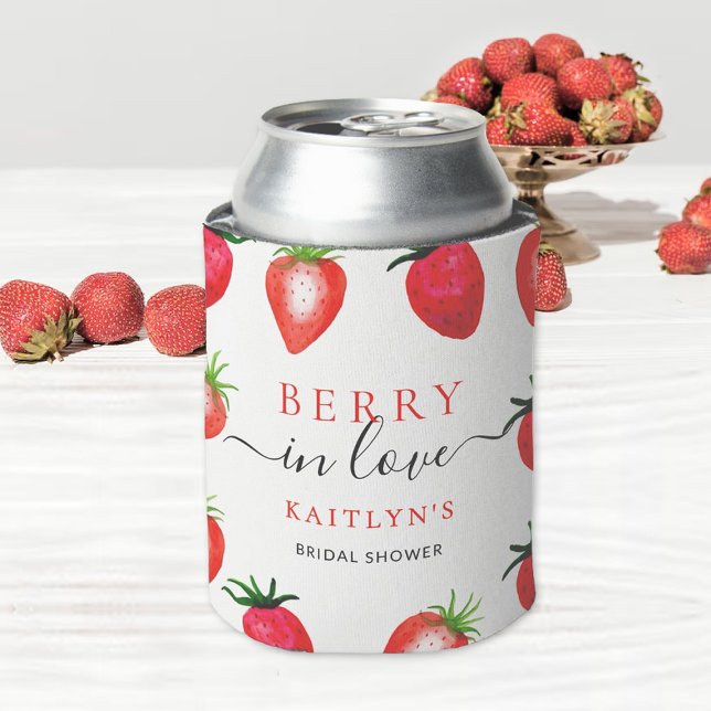 Porta-lata Berry In Love Strawberry Chá de panela Favor (Criador carregado)