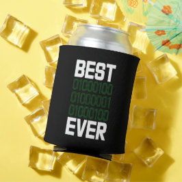 Porta-lata Best Binary DAD Ever Tech Coder Drink