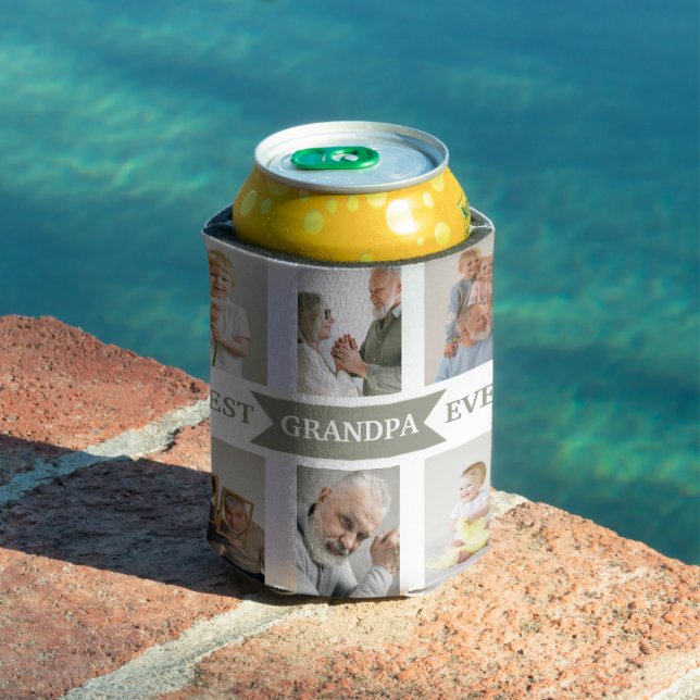 Porta-lata Best Grandpa Ever | Custom Photos Can Cooler  (Piscina in situ)