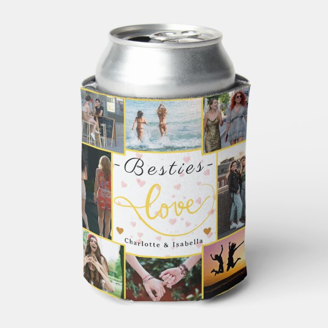 Porta-lata Besties Cooler com Nomes e Oferta de Colagem de 8  (Can Front)