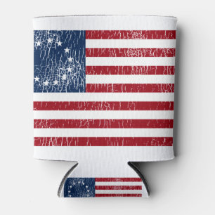 Porta-lata Betsy Ross American Flag Vintage
