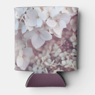 Porta-lata Beverage Cooler Blush Pink Hydrangea Botanical