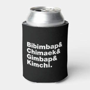 Porta-lata Bibimbap & Chimaek & Gimbap & Kimchi. Comidas Core