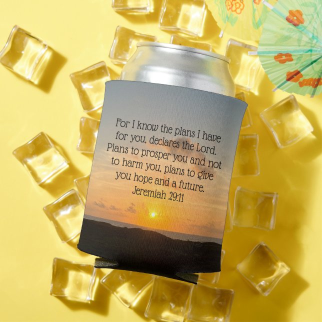 Porta-lata Bíblia Inspiracional Verse Jeremiah 29:11 (Verão in situ)