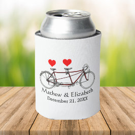 Porta-lata Bicicleta Tandem Vintage Fofa Casamento Personaliz