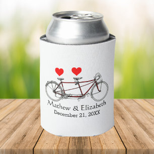 Porta-lata Bicicleta Tandem Vintage Fofa Casamento Personaliz