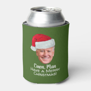 Porta-lata Biden Harris 2020 - Joe Santa Hat - Homem de Mão