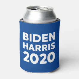 Porta-lata Biden Harris 2020 texto branco em negrito sobre el