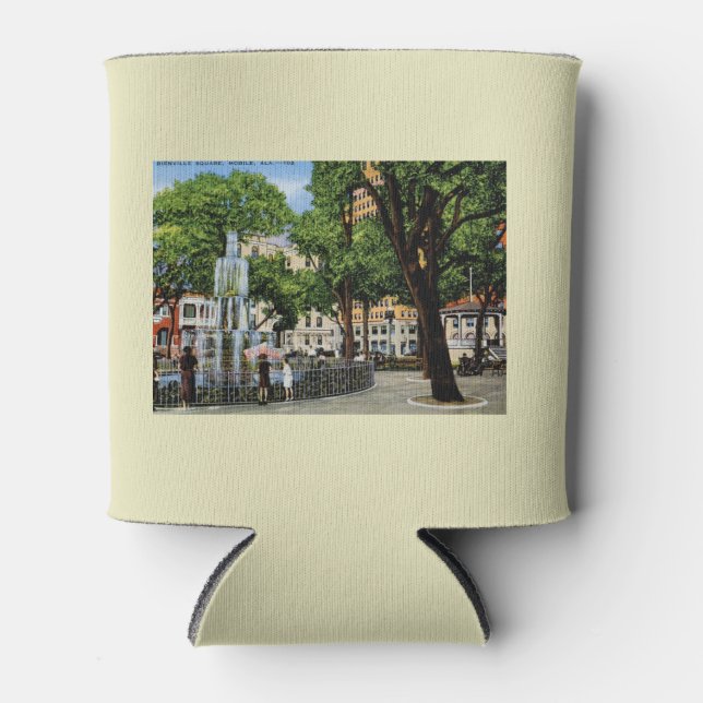 Porta-lata Bienville Sq., Mobile, AL Vintage (Frente)