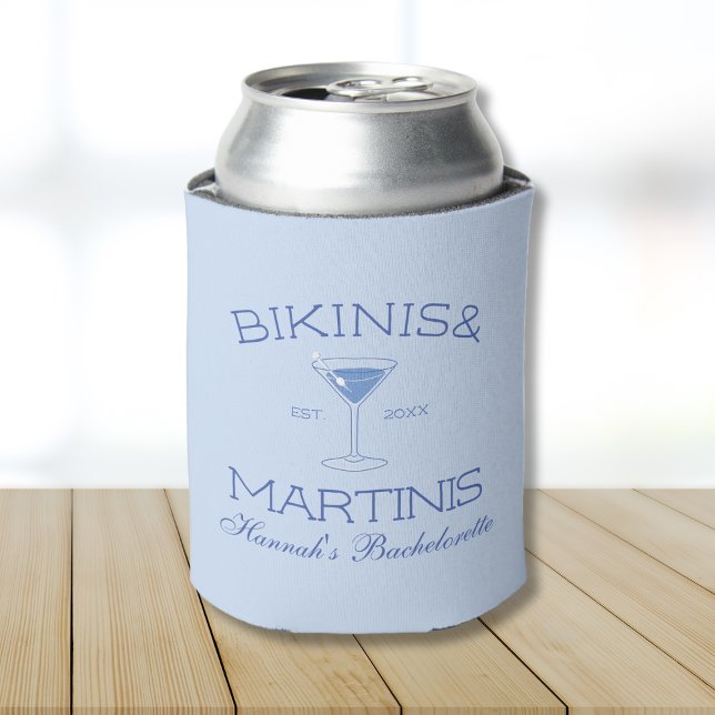 Porta-lata Bikinis E Martinis Beach Bachelorette Weekend (Bikinis And Martinis Beach Bachelorette Weekend Can Cooler)
