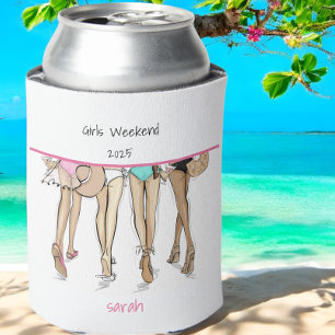 Porta-lata Bikinis e Martinis Fim de Semana das Garotas de Bi