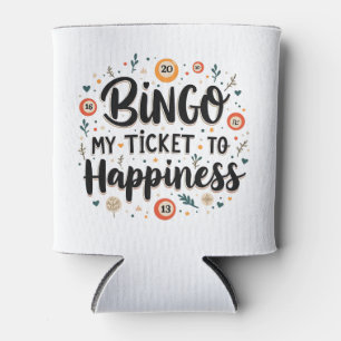 Porta-lata Bingo é o meu bilhete para a felicidade Engraçado 
