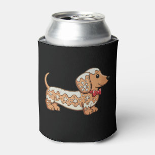 Porta-lata Biscoito de gengibre de Natal do cachorro salsicha