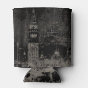 Porta-lata Black and Taupe Distress Skyline Veneice Itália