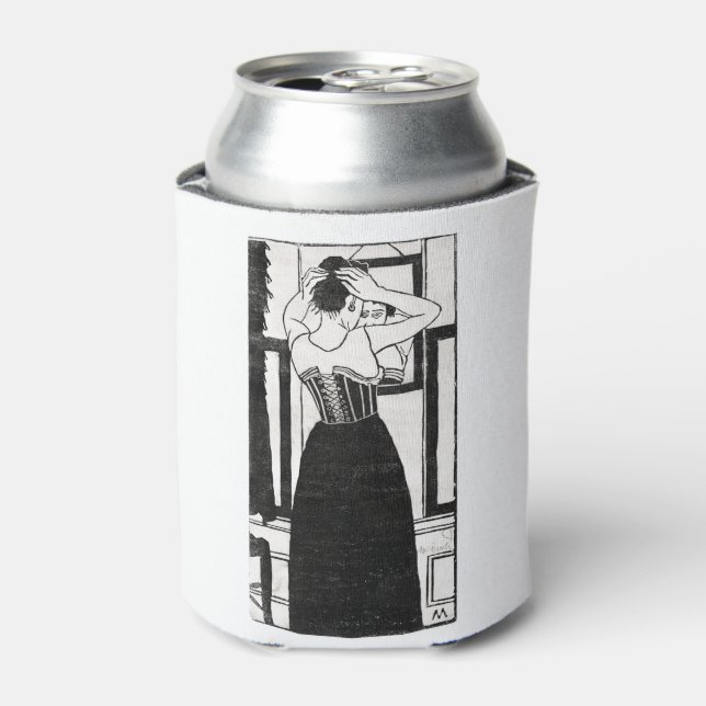 Porta-lata Black and White In front of the mirror (Can Front)