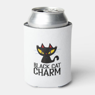 Porta-lata Black Cat Charm Halloween