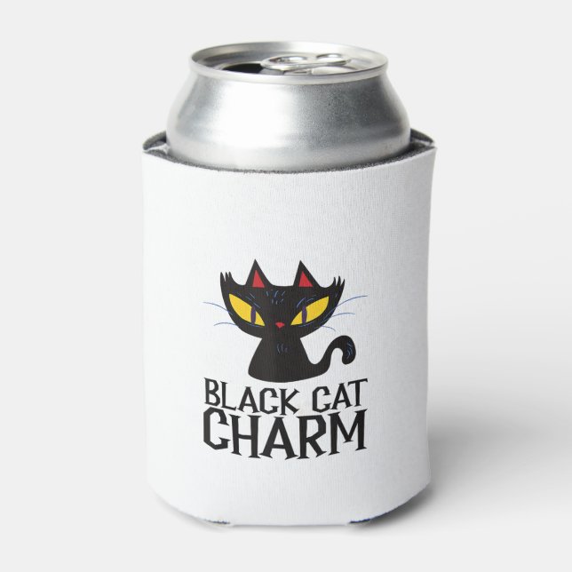 Porta-lata Black Cat Charm Halloween (Can Front)