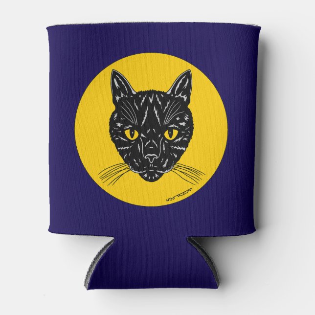 Porta-lata Black Cat Face (Frente)