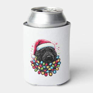 Porta-lata Black Labradoodle Árvore de Natal Xmas Luz Doodal
