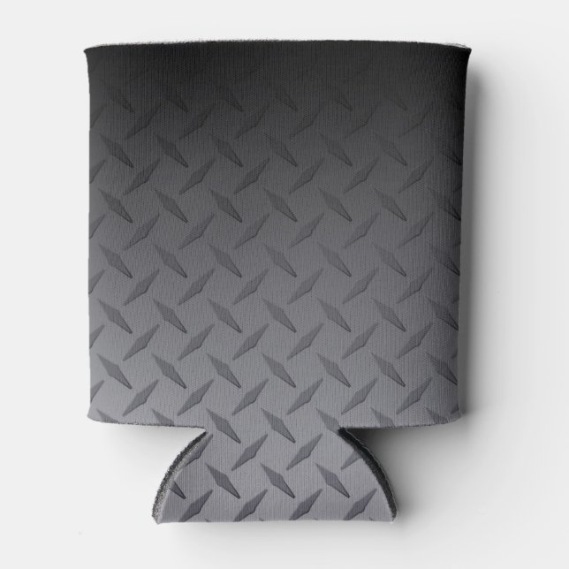 Porta-lata Black to Cinza Diamondplate Steel Look (Frente)