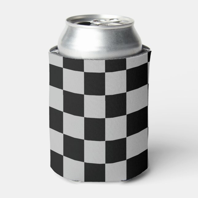 Porta-lata Black White Check Can Cooler (Can Front)