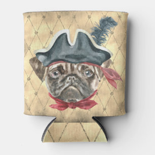 Porta-lata Blackface, o Pug Pirate Can Cooler
