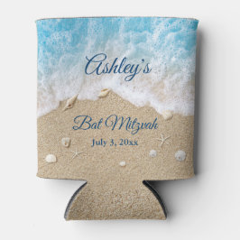 Porta-lata Blue Beach Waves Bat Mitzvah Cooler