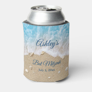 Porta-lata Blue Beach Waves Bat Mitzvah Cooler