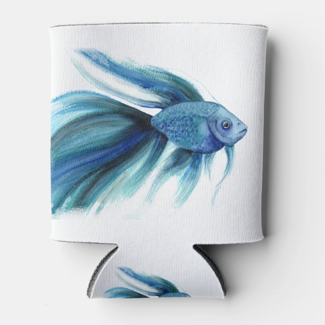 Porta-lata Blue Betta Fish (Frente)