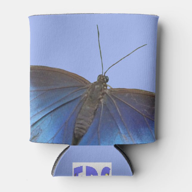 Porta-lata Blue Morpho Butterfly pode resfriar (Frente)