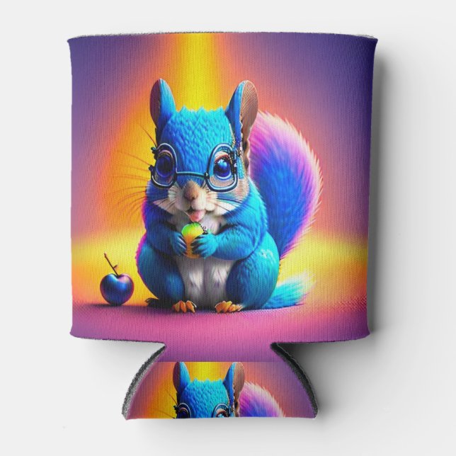 Porta-lata Blue Squirrel Eating A Fruit-79577 (Frente)