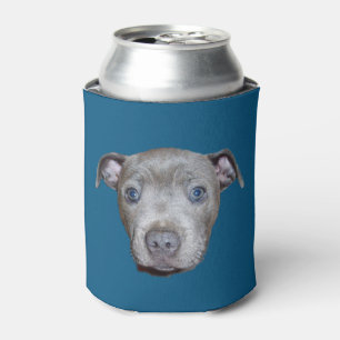 Porta-lata Blue Staffordshire Bull Terrier Face, Azul