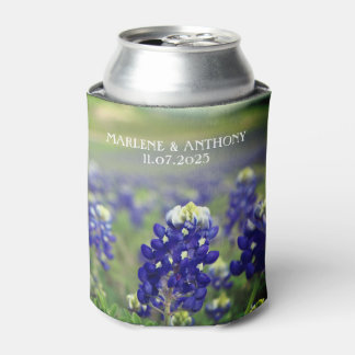 Porta-lata Bluebonnets Flores Azuis Casamento Floral Texas