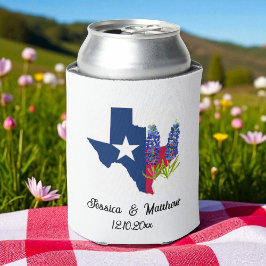 Porta-lata Bluebonnets Texas Texan floral Casamentos podem