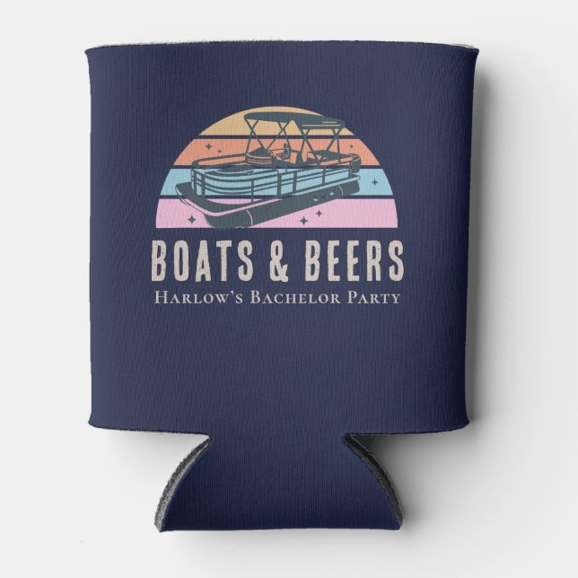 Porta-lata Boats and Beers Bachelor Party Cooler (Frente)