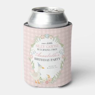 Porta-lata Bobo Rosa Goose Floral Gingham Floral Favor de Ani