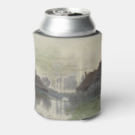 Porta-lata Boer Homes na Água, na manhã da neblina Cooler