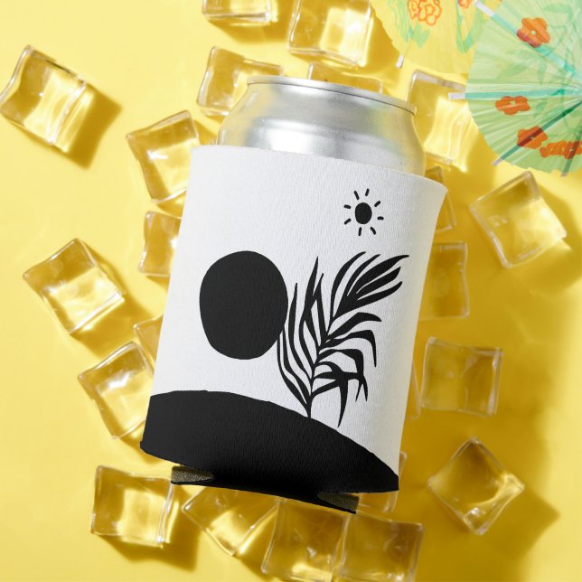 Porta-lata boho bohemian floral sun moon (Verão in situ)